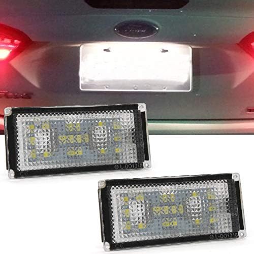 LED License Plate Lamps, Ourbest License Plate Light 18-SMD LED Tail Rear Lamp With CANBUS Free Error Waterproof 12V 6000K White Fit for BMW E66 E65 7-Series 735i(2 pcs)