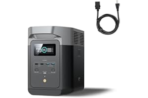 EF ECOFLOW Portable Power Station DELTA 2, 1024Wh LiFePO4 Battery, 1800W AC/100W USB-C Output, Solar Generator for Home Backup Power (Solar Panel Optional), Camping & RVs (AC Cable Included)
