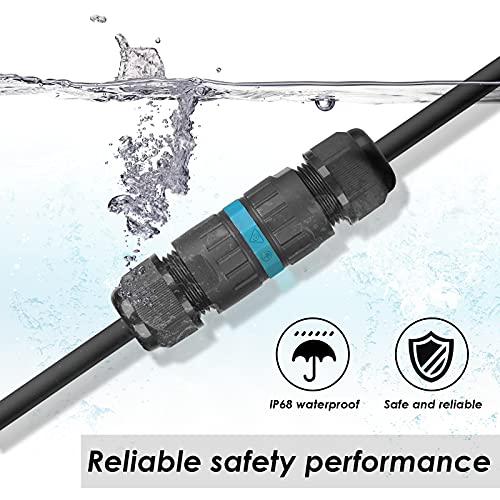 Kabelverbinder Wasserdicht IP68, Verbindungsmuffe Erdkabel Abzweigdose 3 Polig für Ø5-12mm Kabeldurchmesser… – Bild 7