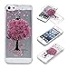 Iphone 5 5S SE Case Cover-Yoption Handmade Floral Real Pressed Flowers Phone TPU Case Cover for iPhone5/5s/SE Sakura Tree Personalized Dried Floral iPhone5/5s/SE Phone Case