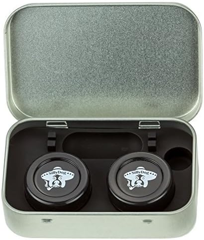 SillyDog 10ml Metal Non-Stick Silicone Container Premium Quality - BPA Free - Oil Container - Wax Container - Easy to Clean - Reusable - High Temperature Resistant (Black (Inside))