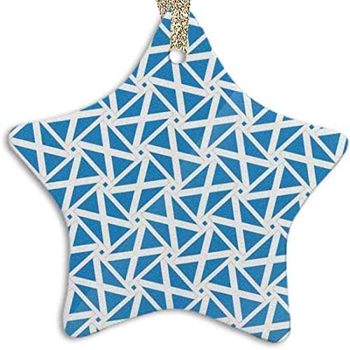 128 buyloii Scotland Flag Weave Ornament (Star) Personalized Ceramic Holiday Christmas Ornament Ideas 2019