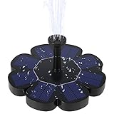 Ankway Solar Fountain Pump 1.6W Solar Birdbath Fountain Adjustable Waterflow Sprinkler Fountain Filter Outdoor Bird Bath, Pond, Pool, Fish Tank, Patio Garden Decoration (Upgraded Version)