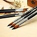 Grocery House Paintbrushes (9 Pack), Long Handle Round Brush Set 0-16#, Art Paint Brushes for Acrylic, Oil, Watercolors