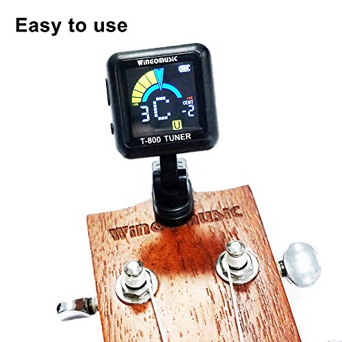 WINGO Rechargeable Chromatic Clip-on Tuner for Acousitc& Electric Guitar, Bass, Ukulele and Violin, Muliti Tuning Modes for all Stringed Instruments - Thumbnail 4
