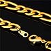 U7 Men Chunky Necklace Cool Punk Jewelry 18K Stamp Stainless Gold Plated 9MM Wide Figaro Chain 22 Inch