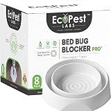Bed Bug Interceptors - 8 Pack | Bed Bug Blocker (Pro) Interceptor Traps (White) | Eco Friendly Insect Trap for Bed Legs | No Chemicals or Pesticides | Monitor, Detector, and Trap for Bed Bugs