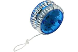 LED Plastic Trick Yoyo, Cartoon Responsive Yoyo Portable Light Up for Kids Adults/1.57x2.36 Inch(Blue)
