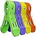 Attmu 12 Pack Beach Towel Clips Chair Clips Towel Holder in Fun Bright Colors - Stop The Towels from Blowing Away