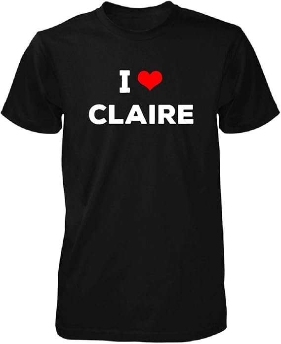 I Love Claire Men Tshirt Clothing