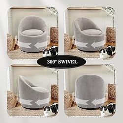 COLAMY Swivel Accent Chair, 360° Swivel Chair with