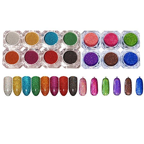 UPC 606157327436, NICOLE DIARY 14 Colors/set Holographic Laser Powder Nail Glitter Gorgeous Glitter Powders