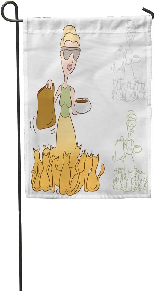 Best Cat Lady Garden Flags