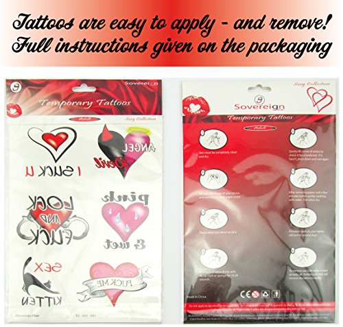 40+ Sexy Naughty Temporary Tattoos for Women Ladies- Adult Fun for Lower Back Legs Arms Butt Stomach - Thumbnail 2