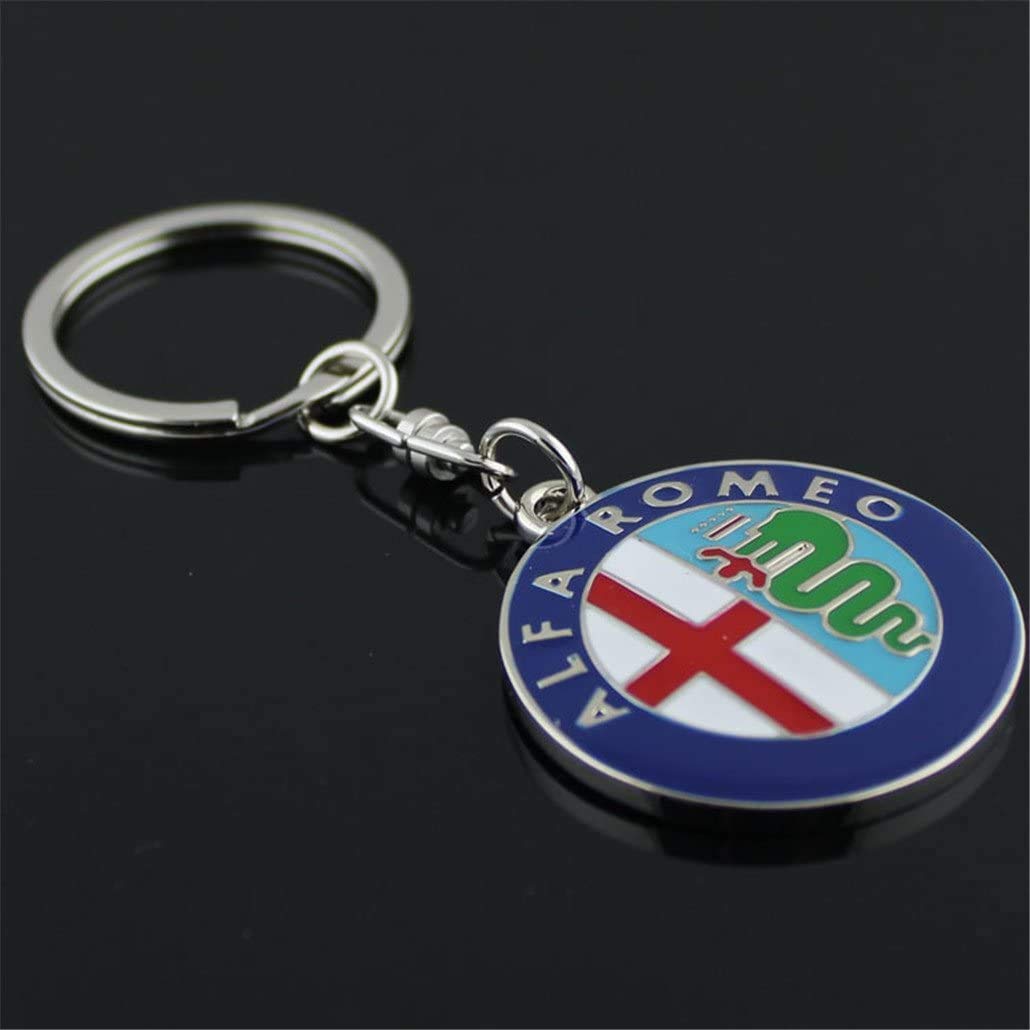 PSL Metal Car Logo Keychain Key Chain Keyring Key Ring For Alfa Romeo cars