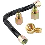 Dreffco Gas Burner Non-Whistle Flex Line Connection Kit for Fireplace or Fire pits