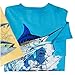 Guy Harvey Men's Marlin Boat T-Shirt, Aqua Blue, 2XL