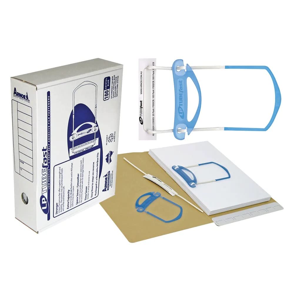 Arnos 276102 LP Tubefast File Fastener Self-adhesive 3 Part Ref F502CB [Pack of 100]