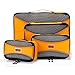 PRO Packing Cubes for Travel | 4-Piece Luggage Organizer Bags Set | Premium Quality Ultralight Travel Cubes for Packing Suitcase, Carry-on, Bags and Backpack - Sunset Orange