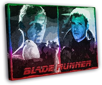 Blade Runner 1982 Rutger Hauer Harrison Ford Retro Movie Art 50x40 Framed Canvas Print