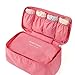 LALAGEN Travel Underwear Storage Bag Portable Multifunctional Waterproof Make-up Bag for Women Peach