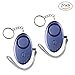 Personal Alarm, IEKA 2Pack 140 DB Emergency Safety Key Chain Siren, Self-Defense Security Safe Sound Alarm with Mini LED Flashlight Best for Kids, Women, Elderly and Night Workers( Blue )