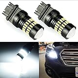 JDM ASTAR 1000 Lumens Extremely Bright 4014 Chips 3156 3057 3157 4057 4157 LED Bulbs with Projector,Xenon White（ONLY used for backup reverse lights）