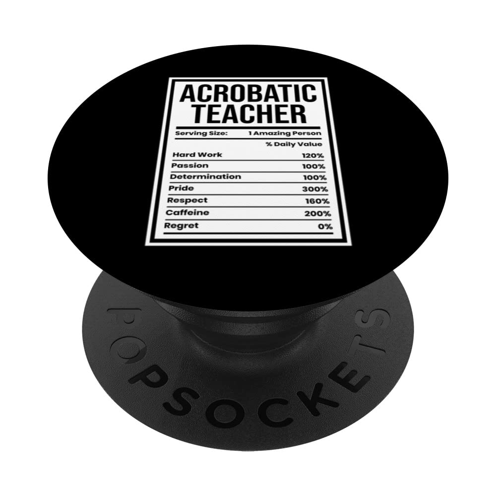 Acrobatics Teacher Serving Size Acrobat Gymnastics Gymnast PopSockets Swappable PopGrip