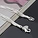 Women Girl Silver Link Bracelet，Five-line Chain with Five-Heart Love Bracelet(7.5