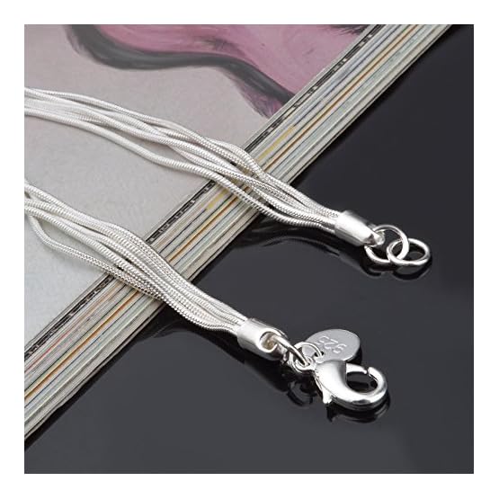925-Sterling-Silver-Five-Line-Chain-with-Five-Heart-Bracelet-Bangle 925-Sterling-Silver-Five-Line-Chain-with-Five-Heart-Bracelet-Bangle