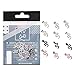 Nail Art 3D Decorations Set of 12pcs Snakes Studded With Pink, AB, Silver And Black Rhinestones / Crystals / Jewels / Gems By VAGA