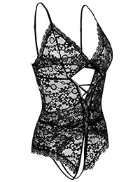 Ababoon Lencería para Mujer Una Pieza Encaje Body Sexy Teddy Babydoll
