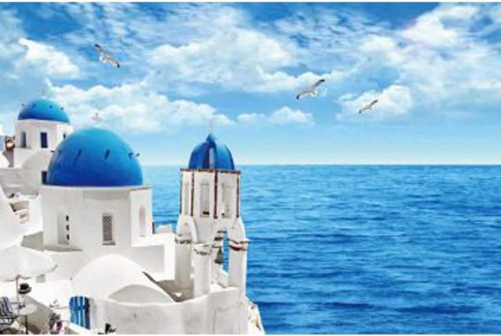 SoulQ Jigsaw Puzzles 1000 Pieces for Adults,Aegean Sea Wooden Jigsaw Puzzles,Entertainment DIY Toys for Graduation or Birthday Gift Creative Gift Home Decor-Approx75 x 50cm