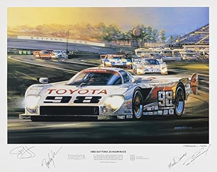 Dan Gurney Autographed 24 Hours Of Daytona Racing Print At Amazon S Sports Collectibles Store