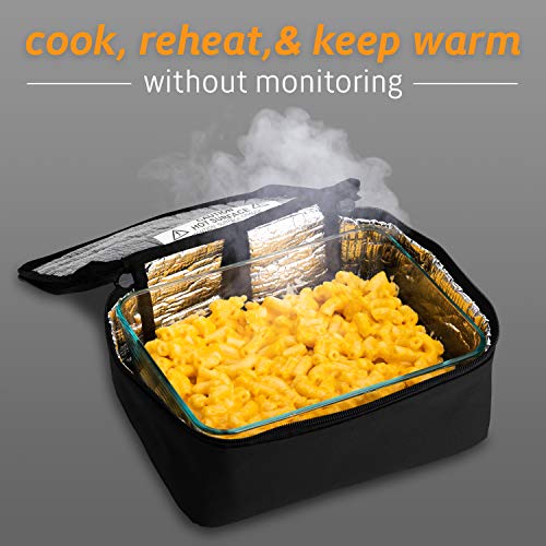 HOTLOGIC Mini Portable Oven, Food Warmer Electric Lunch Box with 12V Vehicle Plug, Mini Personal