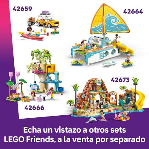 Friends Fiesta de Disfraces con Unicornio y Hada - Juguete para Niñas de 6+ Años - 4 Mini Muñecos, Figura de Gato Churro y Caballo - Fotomatón, Escenario y Cabina de DJ - Idea de Regalo 42661