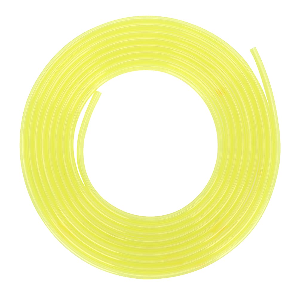 3 Meters Yellow Fuel Line Hose Fuel Pipe Plastic Petrol Tube Gasoline Fuel Pipe Chainsaws Lawn Mower Trimmer Accessories(2 * 3.5mm)