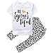 Baby Girls Short Sleeve Letters 