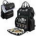 INNO STAGE Fish Mouth Picnic Backpack for 4, Insulated Cooler Bag with Wide Open Large Capacity, Free Waterproof Beach Blanket, 9