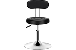 PenghaiYunfei Round Home Office Height Adjustable PU Leather Chair Ergonomic Desk Computer Chair Back Task Multi-Purpose Offi