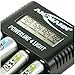 Ansmann Individual Cell Battery Charger Powerline 4 Light for NiMH Rechargeable Batteries AAA & AA with USB Port for Smartphone etc. - 4 Bay Universal recharger for Double A, Triple A Batteries