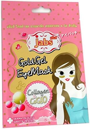 3 Packs, Jabs Gold Gel Eye Mask Collagen &amp; Co Q10, 6 eye mask sheets / 3 packs