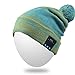 Qshell Bluetooth Beanie Hat Washable Music Cap with Wireless Stereo Headphone Earphone Speakers Mic Hands Free for Outdoor Sports Skiing Skating Camping,Christmas Gifts- Green