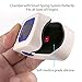 Fingertip Pulse Oximeter - LotFancy Oxygen Saturation Monitor, FDA Approved, Large OLED Display, Alarm Function, Lanyard Included, Blue