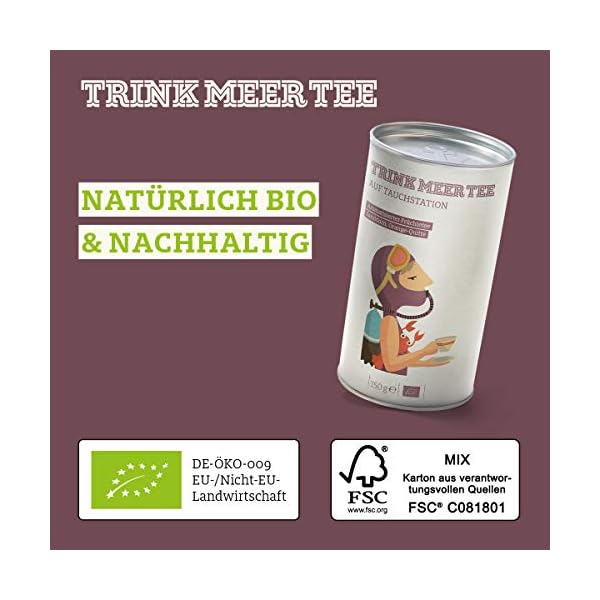 Trink Meer Tee AUF TAUCHSTATION - ein aromatisierter Früchtetee mit Sanddorn, Orange-Mandarine | 150g – Bild 3