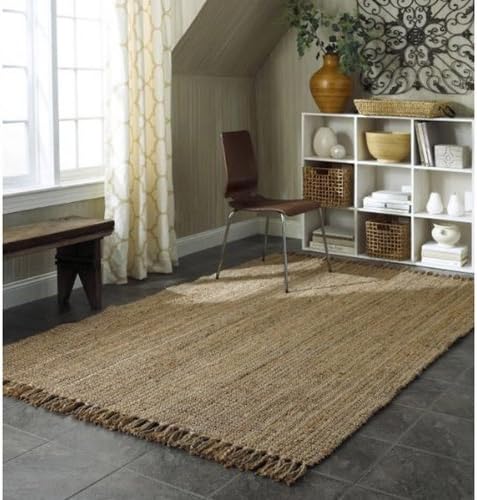 Handmade Eco Natural Fiber Chunky Loop Jute Rug (4' x 6')