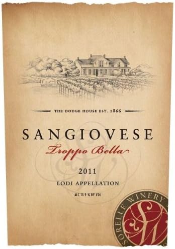 2011 Sorelle Sangiovese Lodi 750 mL