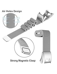 Younsea Compatible con Garmin Vivosmart HR correas, correa de repuesto de acero inoxidable de metal Milanese Loop pulsera de repuesto para Garmin Vivosmart HR Tracker (no compatible con Vivosmart HR+)