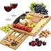 CTFT Cheese Board and Knife Set Bamboo Charcuterie Platter & Serving Tray for Cheese,Wine, Crackers, Brie and Meat primary