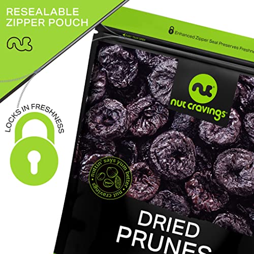 Dried Prunes Pitted Unsweetened, Dry Plums No Sugar Added (32oz 2 LB
